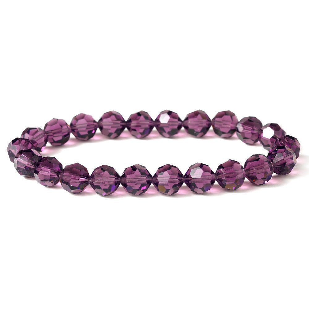 Dark Amethyst Swarovski Crystal Bridal Wedding Bracelet B 201