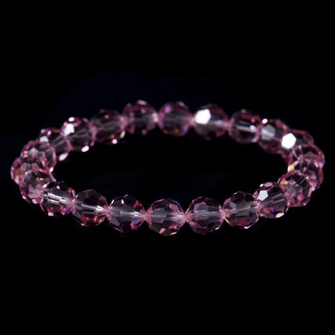 Pink Swarovski Crystal Bridal Wedding Bracelet B 201