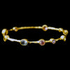 Gold Light Multi CZ Bangle Bridal Wedding Bracelet 2742