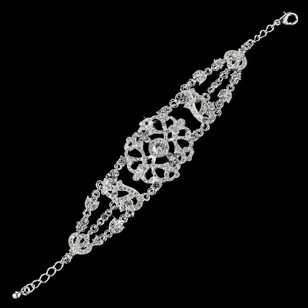 Bridal Wedding Bracelet 370 Silver Clear