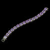 Glittering Lilac Cubic Zirconia Crystal Bridal Wedding Bracelet 4115