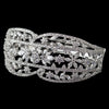 Rhodium Clear Multi CZ Crystal Bangle Bridal Wedding Bracelet 4406