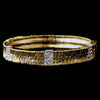 Gold Bangle Bridal Wedding Rhinestone Bridal Wedding Bracelet 7013