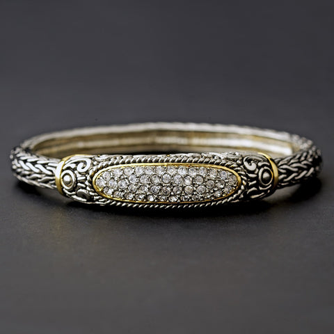 Silver Bangle Bridal Wedding Bracelet 7080