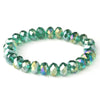 Emerald Green 10mm Stretch Bridal Wedding Bracelet 7613