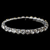 Silver Clear Stretch Bridal Wedding Bracelet 7621