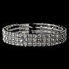 Silver Stretch 3 Line Bridal Wedding Bracelet 80591