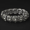 Silver Clear Bangle Bridal Wedding Bracelet B 8181