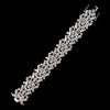 Plus Size 6 3/4" long Rhodium Clear CZ Crystal Bridal Wedding Bracelet 82004