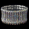 Rhodium AB Rhinestone Stretch Bridal Wedding Bracelet 82023