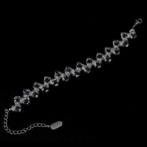 Swarovski Crystal Bridal Wedding Bracelet 8210 Silver Clear