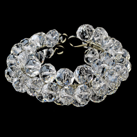 Bridal Wedding Bracelet 8381 Silver Clear
