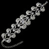 Sensational Silver Clear Rhinestone Bridal Wedding Bracelet 8445