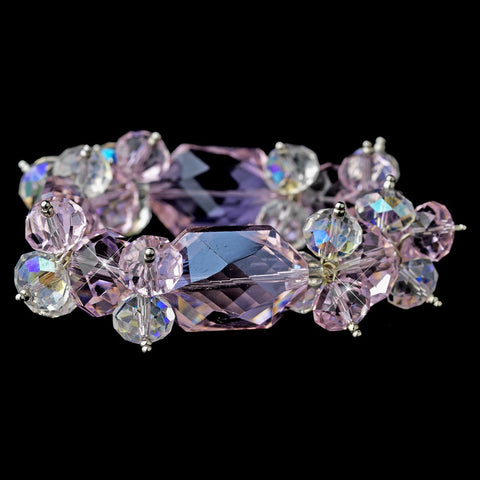 Pink Dazzling Austrian Crystal Bridal Wedding Bracelet 8560