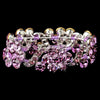 Silver Amethyst Crystal Bridal Wedding Stretch Bridal Wedding Bracelet 8661