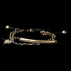Gold & Black "Love Forever" String Bridal Wedding Bracelet 8867