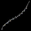Silver AB Swarovski Crystal Dainty Bridal Wedding Bracelet B 953