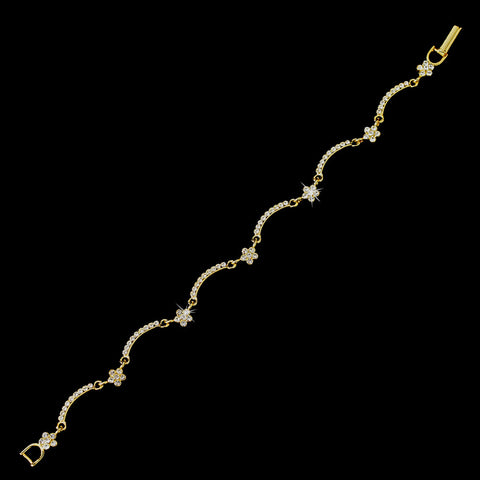 Gold Crystal Bridal Wedding Bracelet 98