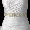 Embroidered Faux Pearl & Silver Beaded Bridal Bridal Wedding Sash Belt with Rhinestones 14