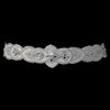 Embroidered Faux Pearl & Silver Beaded Bridal Bridal Wedding Sash Belt with Rhinestones 14