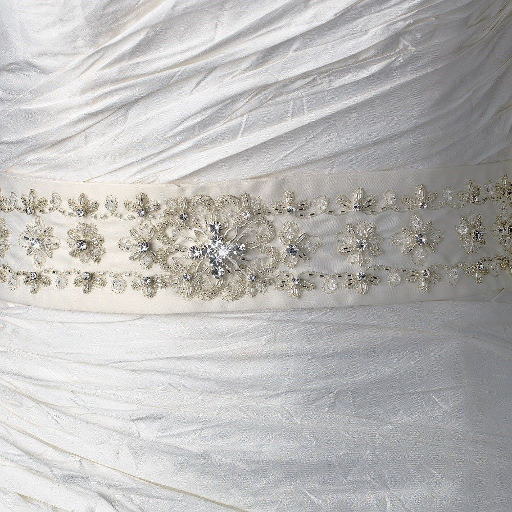 * Bridal Wedding Sash Belt 15 Ivory * Bridal Wedding Sash Belt 15 Ivory