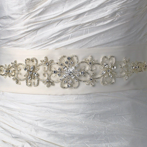 Beautiful Beaded Bridal Wedding Sash Belt 20