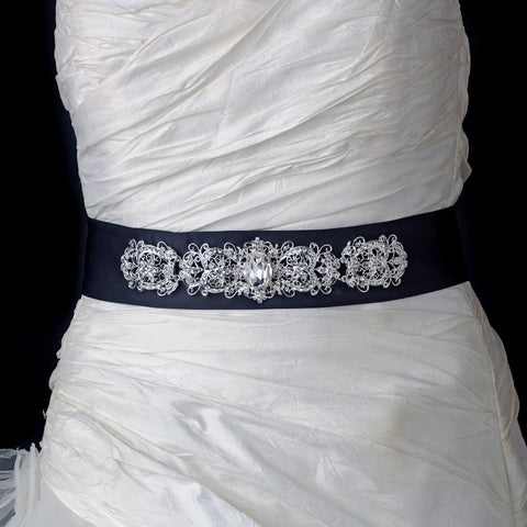 * Vintage Rhinestone Crystal Bridal Wedding Sash Belt 25