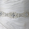 Floral Embroidered Bridal Wedding Belt 250 with Rhinestones, Beads & Swarovski Crystal Beads