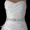 Floral Embroidered Bridal Wedding Belt 250 with Rhinestones, Beads & Swarovski Crystal Beads