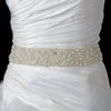Pearl & Glass Bead Sash Bridal Wedding Belt 302