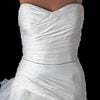 Square Style Silver Clear Rhinestone Sash Bridal Wedding Belt 9003