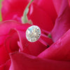 AB Iridescent Pave Button Crystal Bridal Wedding Bouquet Jewelry