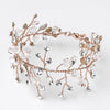 Rose Gold Crystal Vine Leaf Bridal Wedding Bracelet 10001