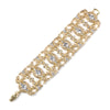 Gold Clear CZ Crystal Clasp Bridal Wedding Bracelet