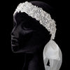 Sheer Organza Embroidered Ivory Ribbon Beaded Bridal Wedding Belt/Bridal Wedding Headband 260