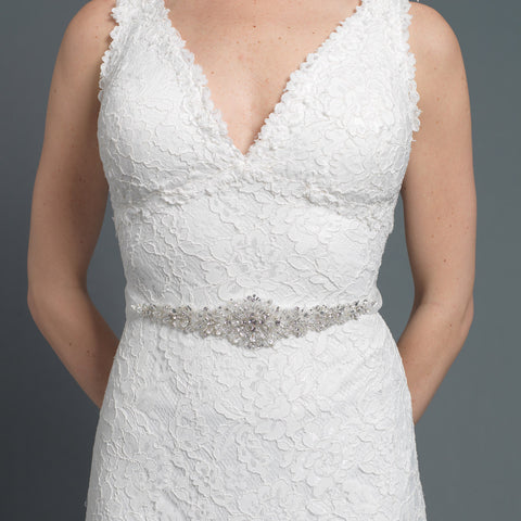 Women's belt Crystal Wedding Belts Satin Rhinestone Wedding Dress