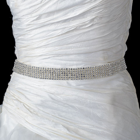 Women's belt Crystal Wedding Belts Satin Rhinestone Wedding Dress Belt  Wedding Accessories Bridal Ribbon Sash Belt Snow bud color