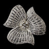 Antique Silver Rhinestone Flower Bridal Wedding Brooch 168