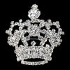 Silver Royal Rhinestone Crown Bridal Wedding Brooch 30265