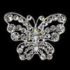 * Rhinestone Butterfly Bridal Wedding Brooch 3178 in Clear or AB