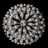 Bridal Wedding Brooch 65 Antique Silver Diamond White