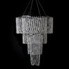 Extra Large 4 Tiered Diamond Cut Crystal Beaded Swag Chandelier 13 AB