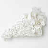 Ornate Side Accented Russian Tulle Cap Bridal Wedding Hair Clip 9643