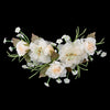 Ivory Peach Organza Flower Bridal Wedding Hair Clip
