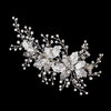 Silver Clear Rhinestone Floral Vine Bridal Wedding Hair Clip 10007
