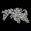 Silver Diamond White Pearl & Rhinestone Bridal Wedding Hair Vine Bridal Wedding Hair Clip