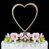 Gold Plated Crystal Wedding Heart Cake Toppers