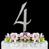 Completely Covered ~ Silver & Gold Plated Individual Number Crystal Bridal Wedding Cake Toppers