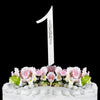 Sparkle ~ Silver & Gold Plated Individual Number Crystal Bridal Wedding Cake Toppers