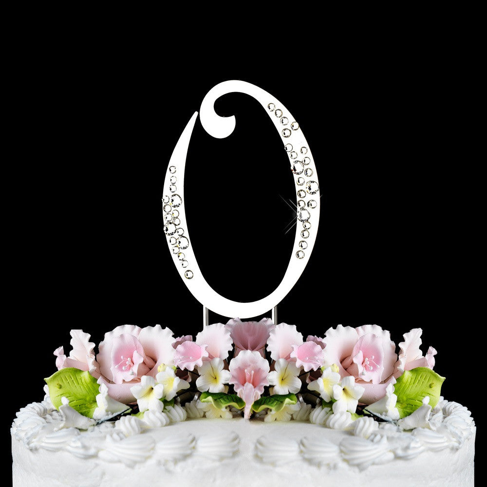 Sparkle ~ Silver & Gold Plated Individual Number Crystal Bridal Wedding Cake Toppers
